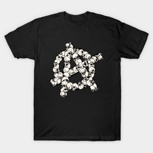 A anarchy symbol made of skulls T-Shirt